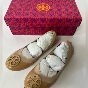 Tory Burch Camellia Pink Caroline Ballet Flats (Size: 6.5)